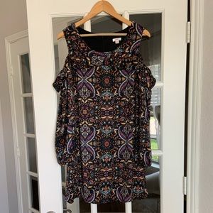 Paisley Floral exposed shoulder dress w/ slip | M